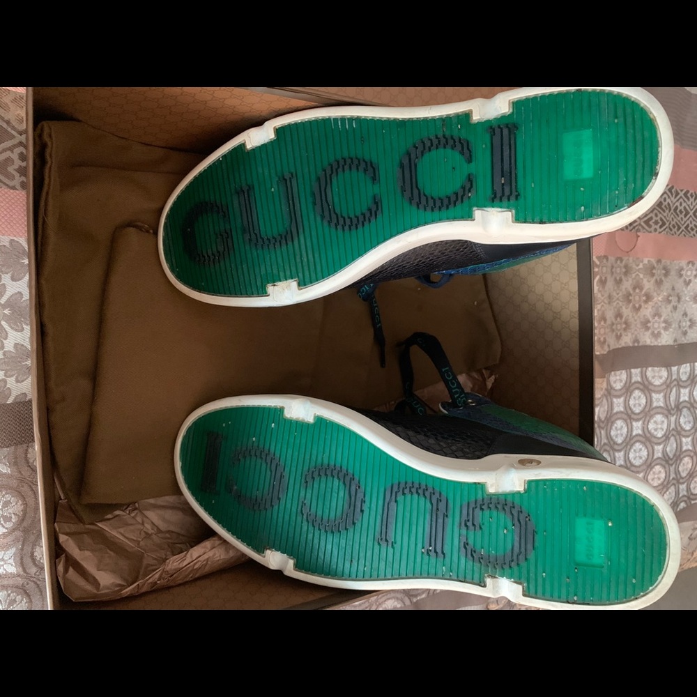 Vintage Gucci snakeskin/leather sneakers - Picture 4 of 8